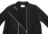 ISSEY MIYAKE JAPAN. zucca. Black Cotton Zipper Front Design Dress