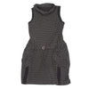 SENSOUNICO JAPAN. Black Dot Printed Belted Sleeveless Dress