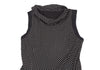 SENSOUNICO JAPAN. Black Dot Printed Belted Sleeveless Dress