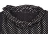 SENSOUNICO JAPAN. Black Dot Printed Belted Sleeveless Dress
