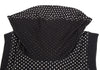 SENSOUNICO JAPAN. Black Dot Printed Belted Sleeveless Dress