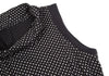 SENSOUNICO JAPAN. Black Dot Printed Belted Sleeveless Dress