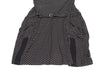 SENSOUNICO JAPAN. Black Dot Printed Belted Sleeveless Dress