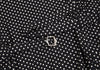 SENSOUNICO JAPAN. Black Dot Printed Belted Sleeveless Dress