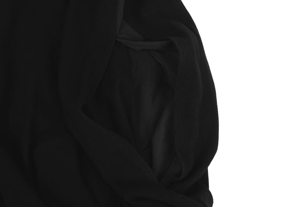 COMME des GARCONS JAPAN. TRICOT. Black Switching Slit Drape Skirt