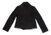 ISSEY MIYAKE JAPAN. sunaokuwahara Black Lamb Wool Blend Lining Tape Design Peacoat