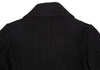 ISSEY MIYAKE JAPAN. sunaokuwahara Black Lamb Wool Blend Lining Tape Design Peacoat