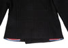 ISSEY MIYAKE JAPAN. sunaokuwahara Black Lamb Wool Blend Lining Tape Design Peacoat