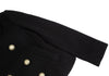 ISSEY MIYAKE JAPAN. sunaokuwahara Black Lamb Wool Blend Lining Tape Design Peacoat