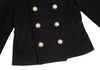 ISSEY MIYAKE JAPAN. sunaokuwahara Black Lamb Wool Blend Lining Tape Design Peacoat