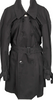 ISSEY MIYAKE JAPAN. zucca Dyed Black Cotton Trench Coat