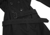 ISSEY MIYAKE JAPAN. zucca Dyed Black Cotton Trench Coat