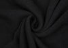 Sunaokuwahara Japan. Black Cotton Gather Neck 3/4 Sleeve Knit Sweater
