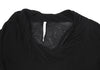 Sunaokuwahara Japan. Black Cotton Gather Neck 3/4 Sleeve Knit Sweater