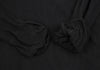 Sunaokuwahara Japan. Black Cotton Gather Neck 3/4 Sleeve Knit Sweater