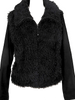 ISSEY MIYAKE JAPAN. HaaT Line. Black Alpaca Blended Fur Switching Blouson / Jacket