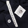ISSEY MIYAKE JAPAN. sunaokuwahara. Navy Cotton Rib Neck Knit Cardigan Top