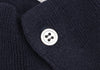 ISSEY MIYAKE JAPAN. sunaokuwahara. Navy Cotton Rib Neck Knit Cardigan Top