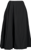 TOMORROWLAND JAPAN. MACPHEE. Black Tuck Nylon Cotton Skirt&nbsp;