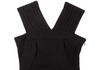 Sybilla Spain. Black Triacetate Blend Pleated Shoulder Sleeveless Dress