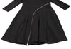 Alexander McQUEEN UK. Charcoal Color Curve Zipper Dress