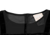 Sybilla Madrid. Black Velor Lattice Short Sleeve Dress