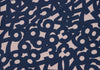 COMME des GARCONS JAPAN. Navy Color Poly Logo Abstract Drawing Top