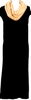 MaxMara  Italy. Black Silk/Cashmere Draped Neck Sleeveless Dress