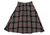 COMME des GARCONS JAPAN. TRICOT. Black Pleated Plaid Wool Skirt