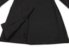 COMME des GARCONS JAPAN. Wool Stitched Black Trench Coat