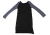YOHJI YAMAMOTO JAPAN. Y's PINK LIMITED EDITION Bi-Color Black, Blue Raglan Knit Dress
