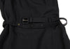MaxMara  Italy. SPORTMAX. Black Belted Poly Sleeveless Dress