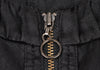 HIROKO KOSHINO HIROKO BIS JAPAN. Black Synthetic Suede Switching Zip Tunic/Mini Dress