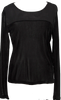 HIROKO KOSHINO HIROKO BIS eSSeNtieL Black Mesh Switching Velor T Shirt