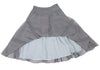 Sybilla,Jocomomola MADRID. Grey Cotton Lace Flare Skirt