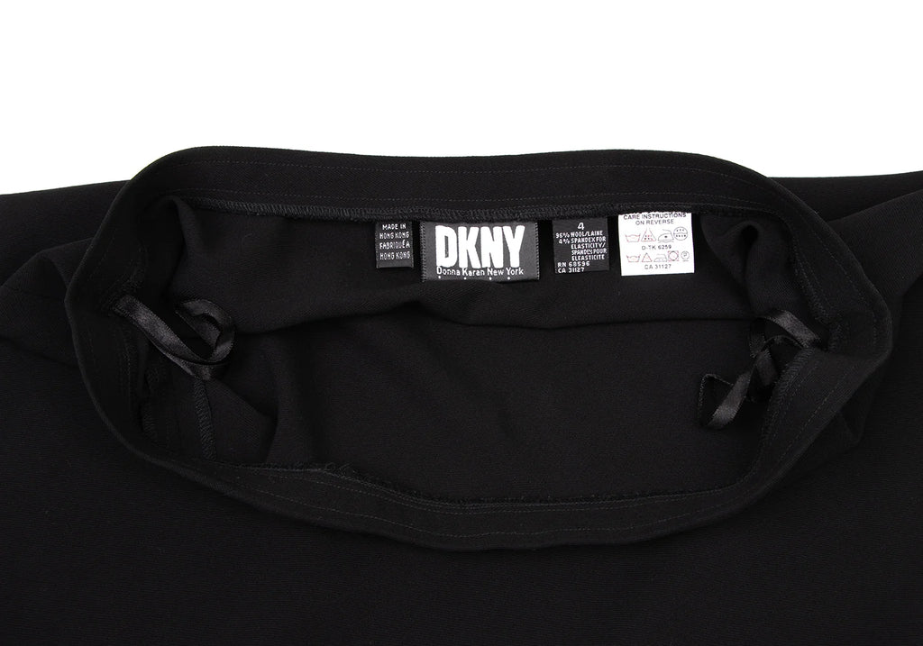 DONNA KARAN NEW YORK. DKNY. Black  Wool Long Skirt