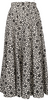 COMME des GARCON JAPAN. ROBE DE CHAMBRE. White, Black Cotton Floral Velour Skirt