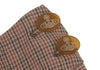 Vivienne Westwood UK. Red Label Brown Cotton Checker Frill Skirt