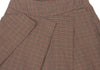 Vivienne Westwood UK. Red Label Brown Cotton Checker Frill Skirt
