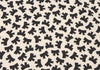COMME des GARCONS JAPAN. TRICOT. Black/White Cotton Cut-off Ribbon Printed Skirt