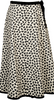 COMME des GARCONS JAPAN. TRICOT. Black/White Cotton Cut-off Ribbon Printed Skirt