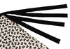 COMME des GARCONS JAPAN. TRICOT. Black/White Cotton Cut-off Ribbon Printed Skirt