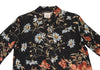 A/T ATSURO TAYAMA JAPAN. Black, Multi-Color Floral Printed Semi-Sheer Long Sleeve Tunic/Shirt Dress