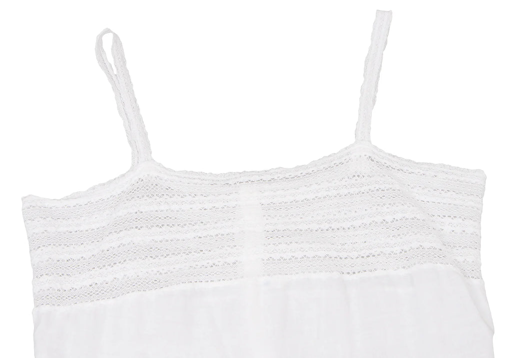 45rpm  45R JAPAN. White Lace Switching Cotton Camisole Top