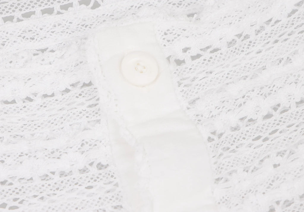 45rpm  45R JAPAN. White Lace Switching Cotton Camisole Top