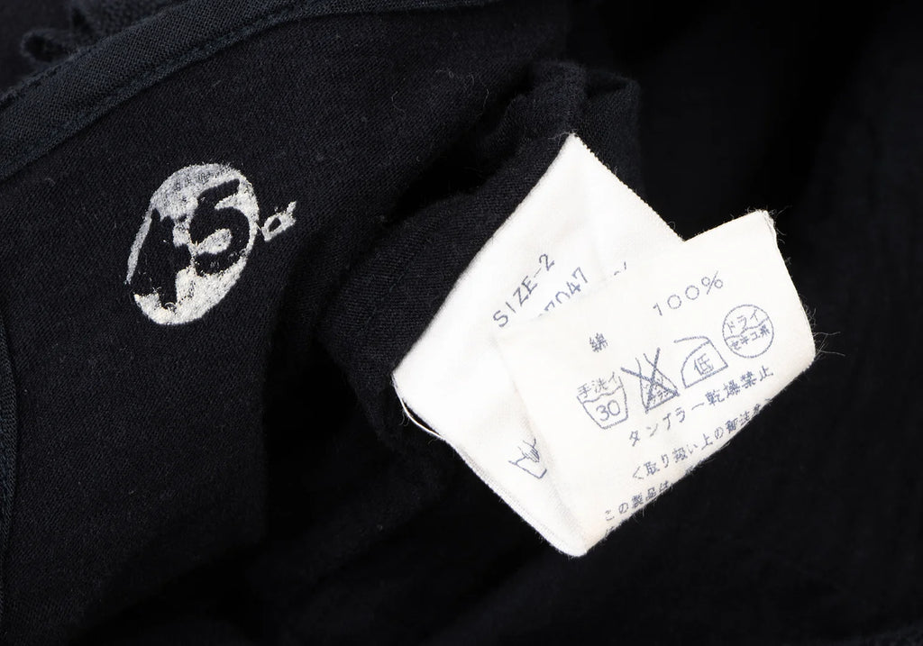 45rpm 45R JAPAN. Navy Front Tuck Sleeveless Shirt Navy