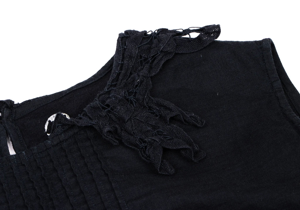 45rpm 45R JAPAN. Navy Front Tuck Sleeveless Shirt Navy