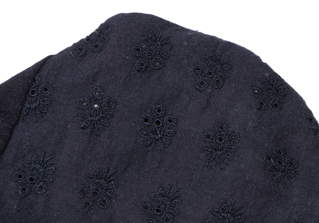 45rpm 45R JAPAN. Navy Color Front Lace Switching Shirt