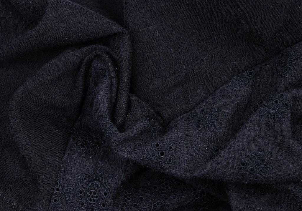 45rpm 45R JAPAN. Navy Color Front Lace Switching Shirt