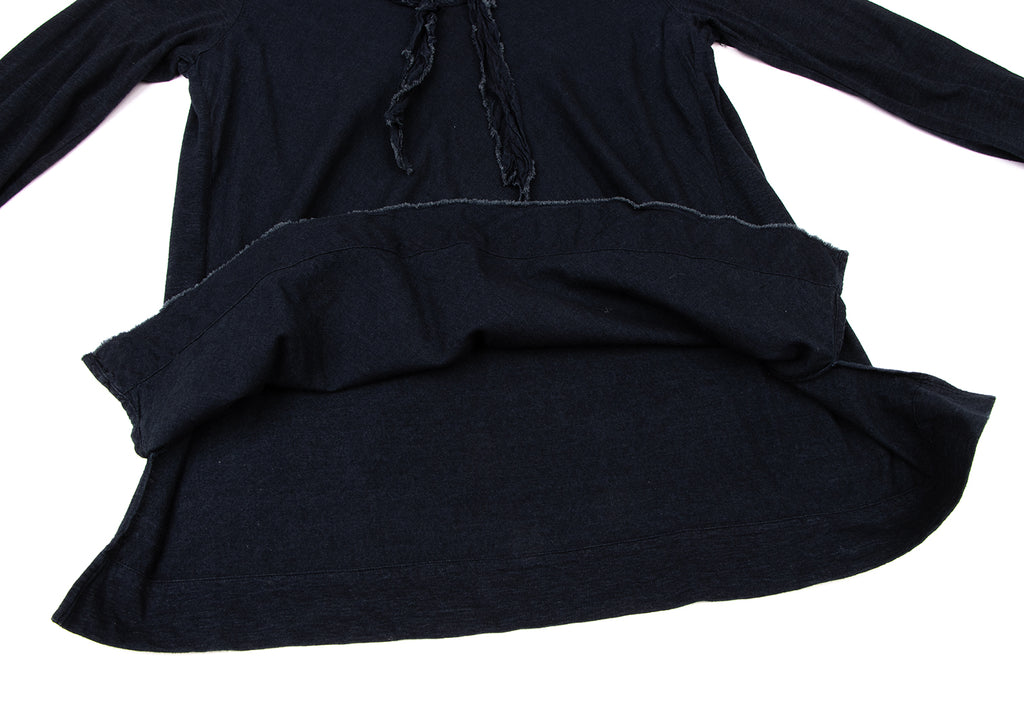 45RPM JAPAN.  Indigo Dyed Ribbon Neck Shirt/Blouse